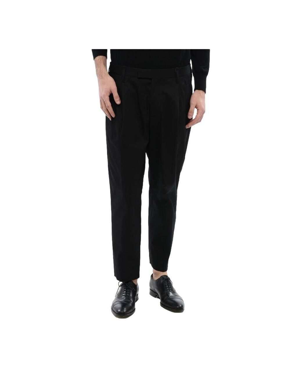 NEIL BARRETT Pleated Trousers 32x26 Men's Black Pants